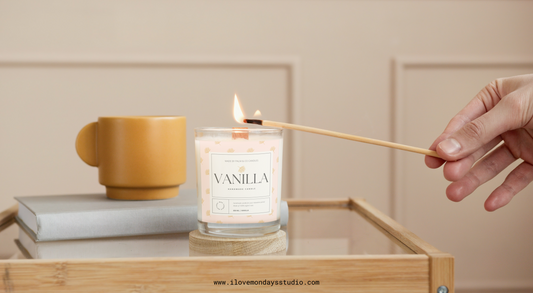 How to make a candle label in Canva