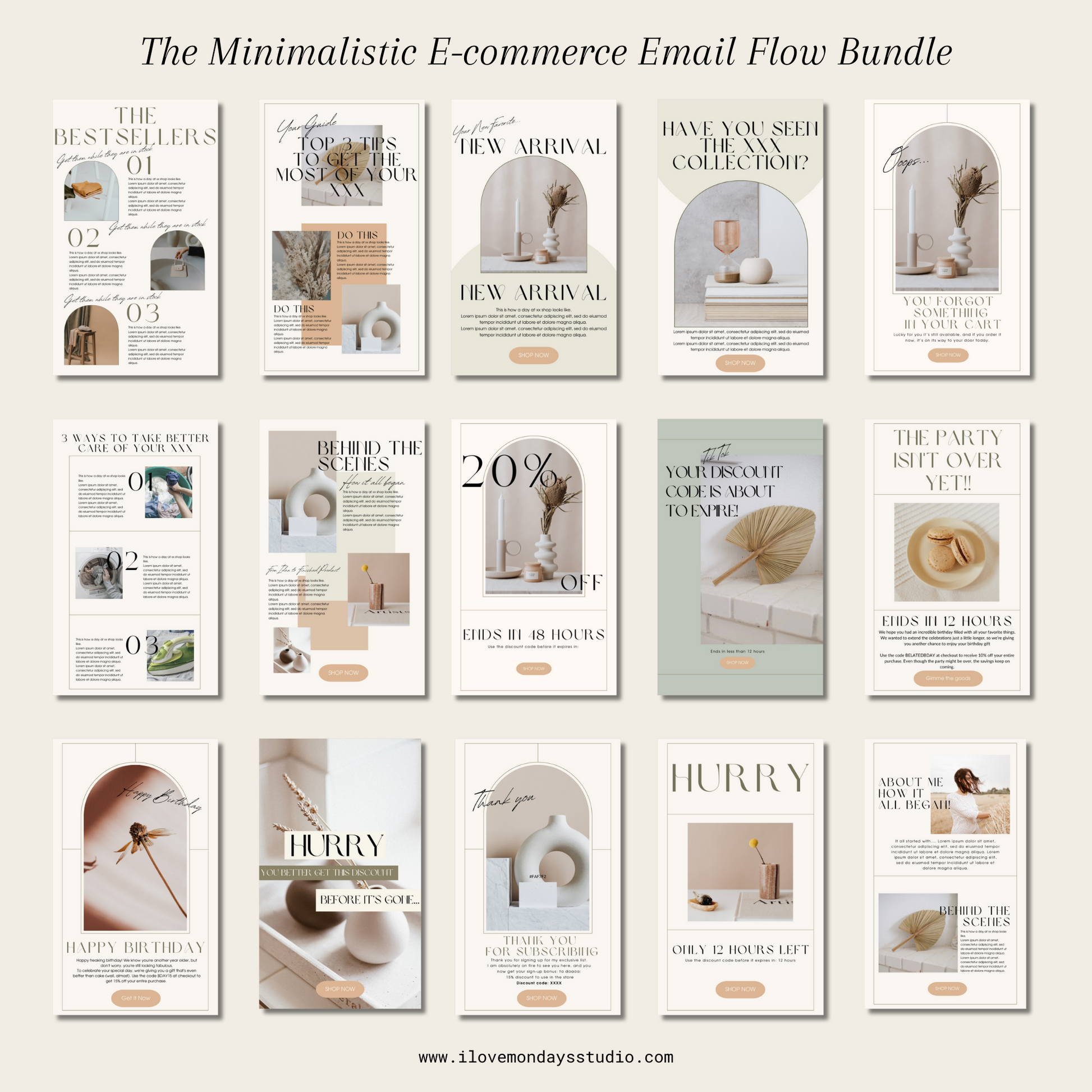 e-commerce email flow templates
